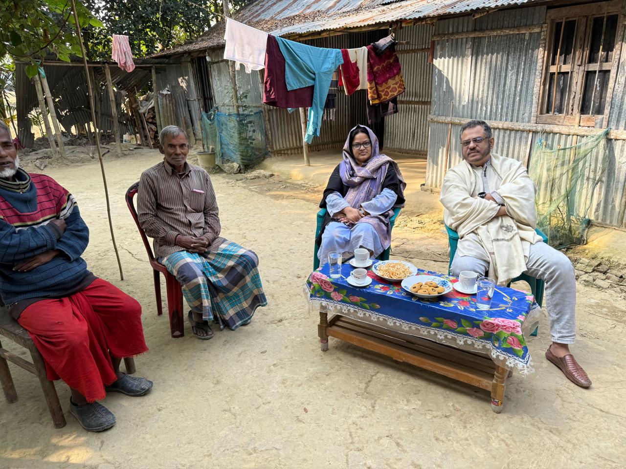 MD and his wife providing aid to families in need