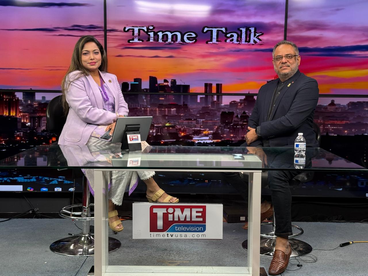 Managing Director speaking at a televised talk show on security and leadership