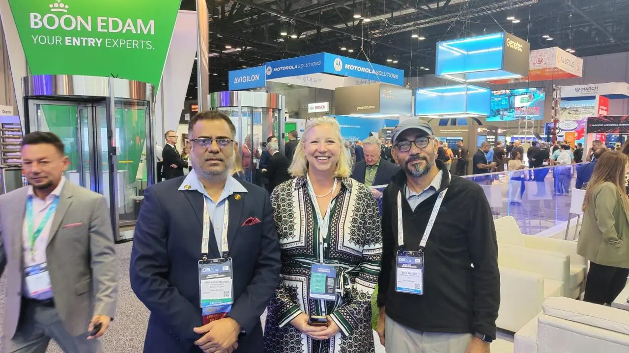 Md. Nurul Mannan Choudhury at a security technology trade show alongside global exhibitors